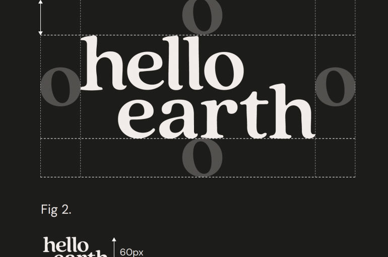 Hello Earth logo with design elements highlighted